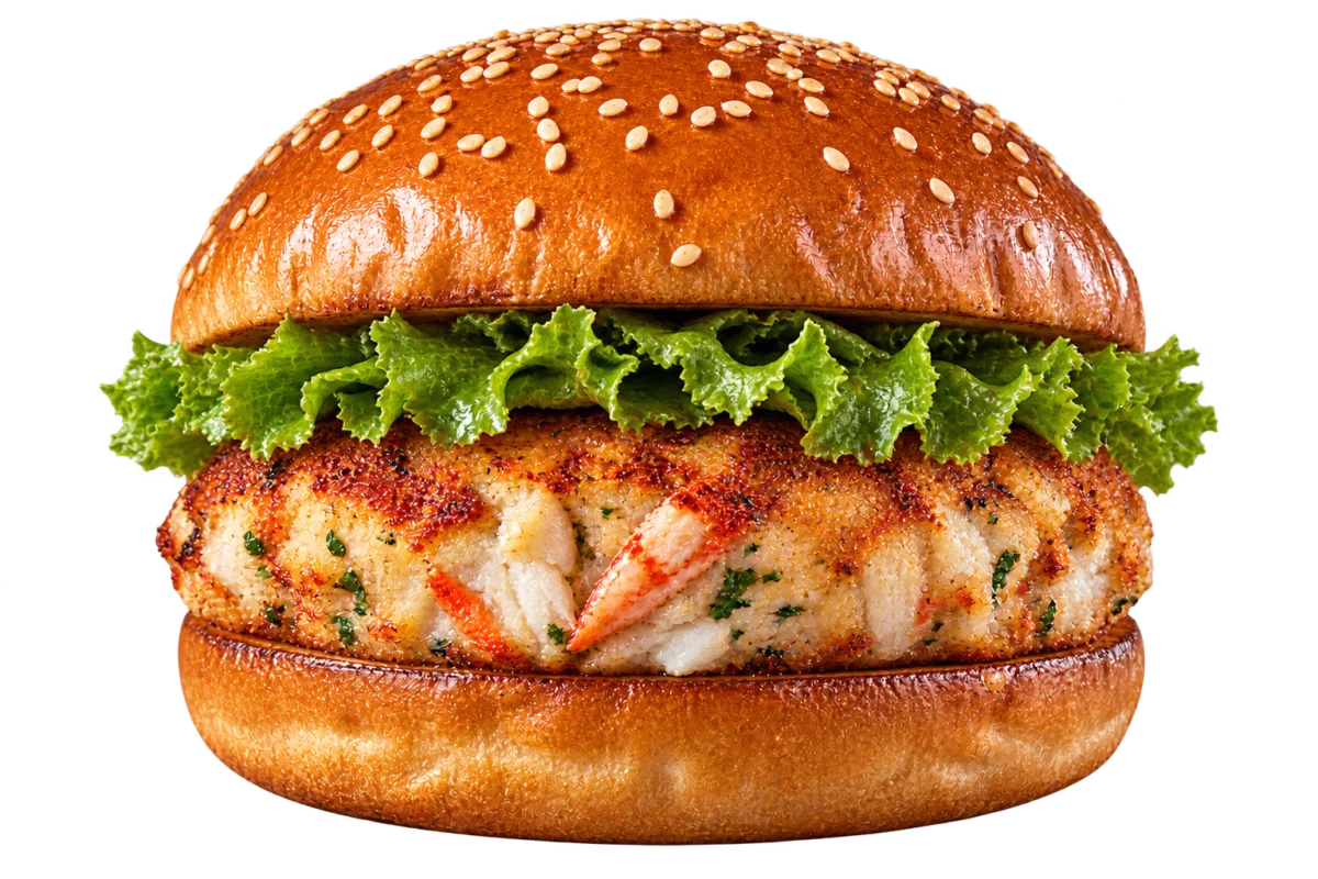 Hamburguesa base de cangrejo